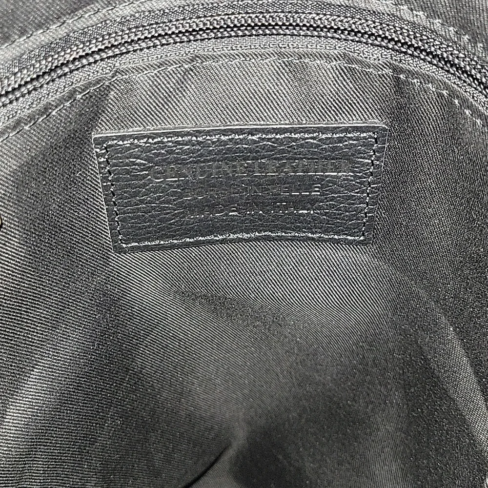 Unicai Firenze Black Pebble Leather Backpack Bag